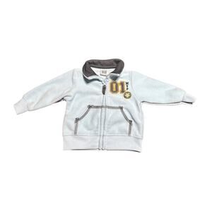 Carters NB Baby blue and Gray MVP Zip up